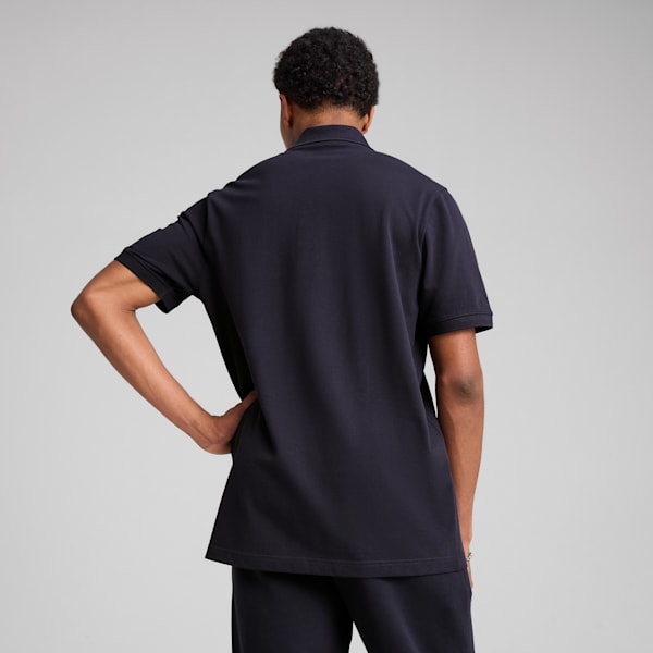 Camiseta tipo polo Essentials de piqué para hombre, New Navy, extralarge